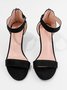 Mostata Women Middle Heel Sandal leopard Ankle Strap Shoes
